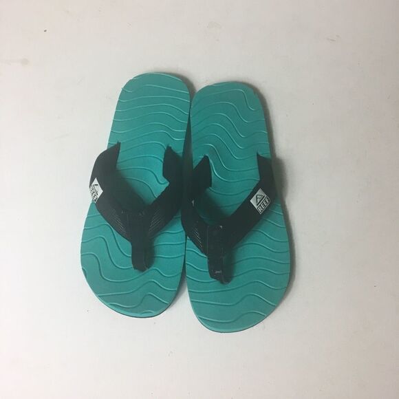 Reef sleepers black and turquoise green size 10 - Picture 8 of 9